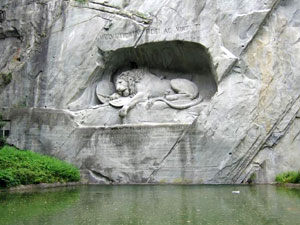 Lowendenkmal монумент Умирающий лев Люцерн