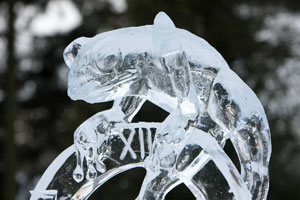 Выставка ледовых скульптур в зоопарке Коркесаари Хельсинки