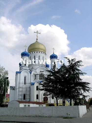 Ужгород. Православный собор, построенный по образцу Храма Христа Спасителя в Москве
